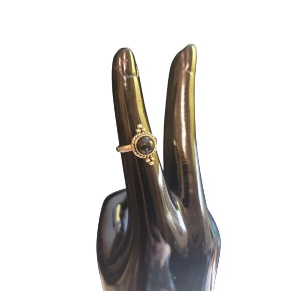 925 Sterling Silver and Black Onyx Ring - Picture 3 of 4